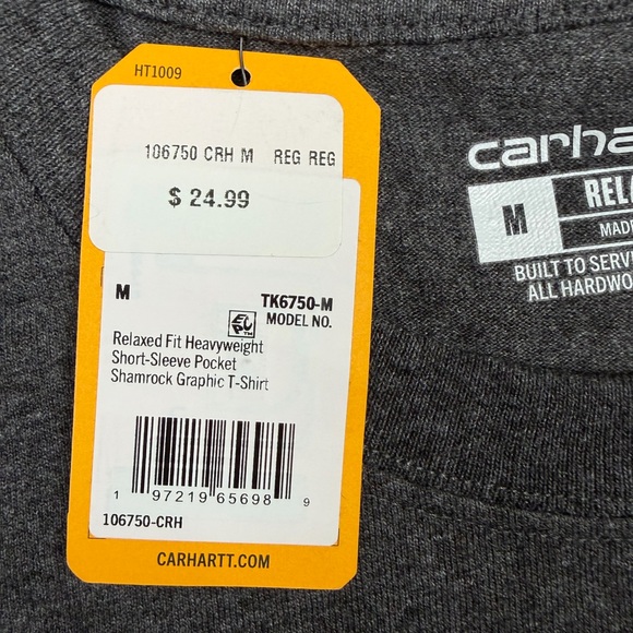 Carhartt Men's Charcoal Tee with Graphic Print - Picture 3 of 3